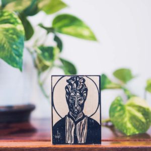 St. Bakhita of Sudan Print on Wood, by Maria Mulder