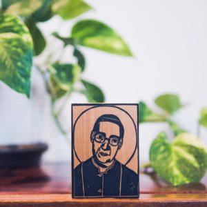 St. Oscar Romero Print on Wood, by Maria Mulder